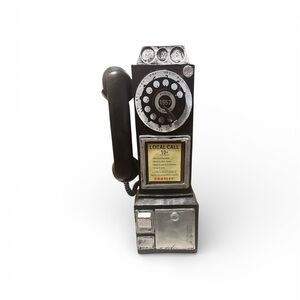 Crosley Black and Silver Retro Telephone ornament decoration